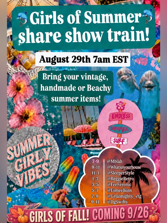 Accessories - Like this flyer *Girls of Summer Share Show Train* July 25th 9am EST 🌺